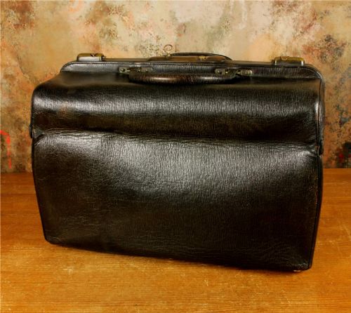 LUXURY ANTIQUE LEATHER GLADSTONE VANITY CASE VINTAGE MAKEUP BAG PARIS - ADDITIONAL PHOTO 4