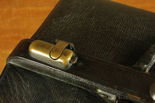 LUXURY ANTIQUE LEATHER GLADSTONE VANITY CASE VINTAGE MAKEUP BAG PARIS - ADDITIONAL PHOTO 6