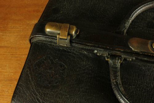 LUXURY ANTIQUE LEATHER GLADSTONE VANITY CASE VINTAGE MAKEUP BAG PARIS - ADDITIONAL PHOTO 8