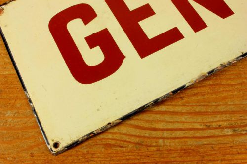 ANTIQUE ENAMEL GENTLEMEN SIGN VICTORIAN NER TRAIN STATION METAL SIGN - ADDITIONAL PHOTO 16