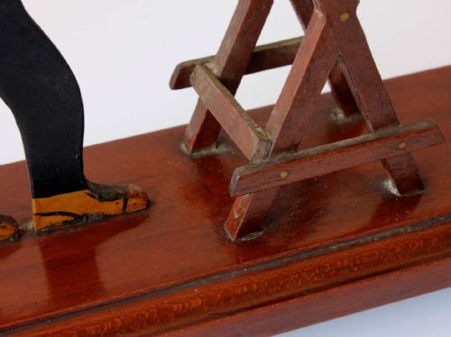 FOLK ART WOOD CUTTER WHIRLIGIG HAND MADE WIND TOY SAWING MAN 1932 - ADDITIONAL PHOTO 5
