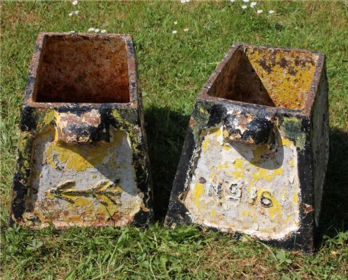TWO CAST IRON WEYMOUTH DORCHESTER GOLF CLUB HOLE MARKERS PLANTERS C1893 - ADDITIONAL PHOTO 16