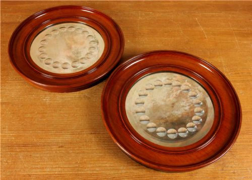 PAIR VICTORIAN SORCERER'S MIRRORS ANTIQUE ROUND CONVEX WITCH'S MIRROR - ADDITIONAL PHOTO 4