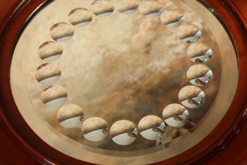 PAIR VICTORIAN SORCERER'S MIRRORS ANTIQUE ROUND CONVEX WITCH'S MIRROR - ADDITIONAL PHOTO 8