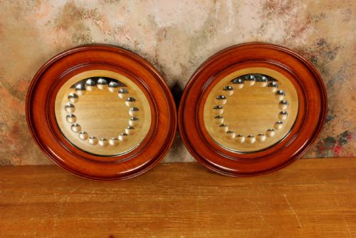 PAIR VICTORIAN SORCERER'S MIRRORS ANTIQUE ROUND CONVEX WITCH'S MIRROR - ADDITIONAL PHOTO 9