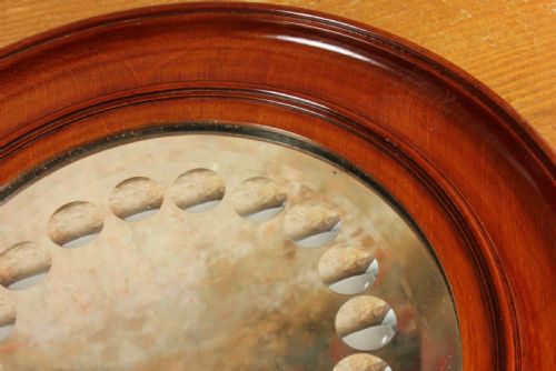 PAIR VICTORIAN SORCERER'S MIRRORS ANTIQUE ROUND CONVEX WITCH'S MIRROR - ADDITIONAL PHOTO 13