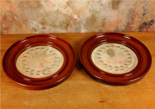 PAIR VICTORIAN SORCERER'S MIRRORS ANTIQUE ROUND CONVEX WITCH'S MIRROR - ADDITIONAL PHOTO 15