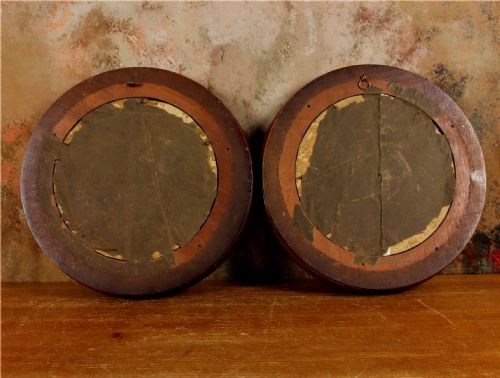 PAIR VICTORIAN SORCERER'S MIRRORS ANTIQUE ROUND CONVEX WITCH'S MIRROR - ADDITIONAL PHOTO 17