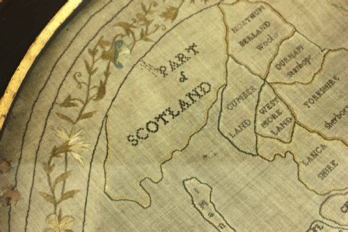 GEORGIAN NEEDLEWORK MAP ENGLAND WALES EMBROIDERED SAMPLER 1796 - ADDITIONAL PHOTO 9