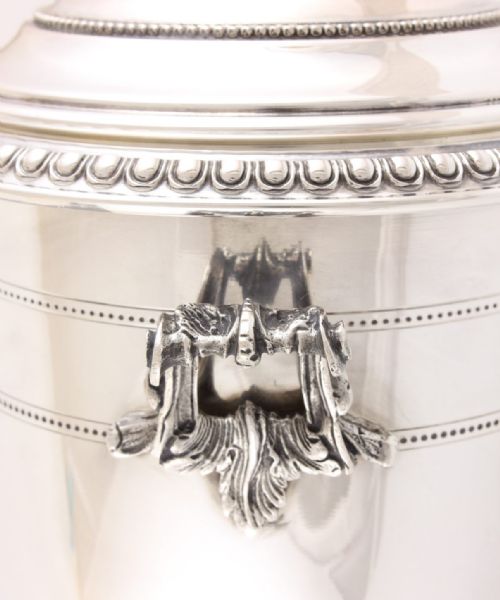 ITALIAN SILVER ICE BUCKET CHERUB DOLPHIN LIDDED PAIL IMA C1950 - ADDITIONAL PHOTO 6
