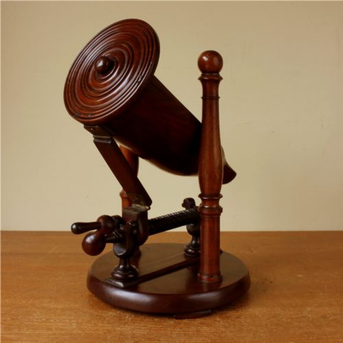 MAHOGANY CHAMPAGNE POURER CRADLE REGENCY WOODEN BOTTLE HOLDER C1820 - ADDITIONAL PHOTO 2