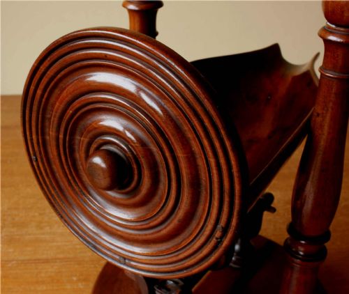 MAHOGANY CHAMPAGNE POURER CRADLE REGENCY WOODEN BOTTLE HOLDER C1820 - ADDITIONAL PHOTO 6