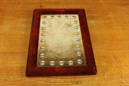 VICTORIAN SORCERER'S MIRROR ANTIQUE VELVET MULTI CONVEX WALL MIRROR - ADDITIONAL PHOTO 3
