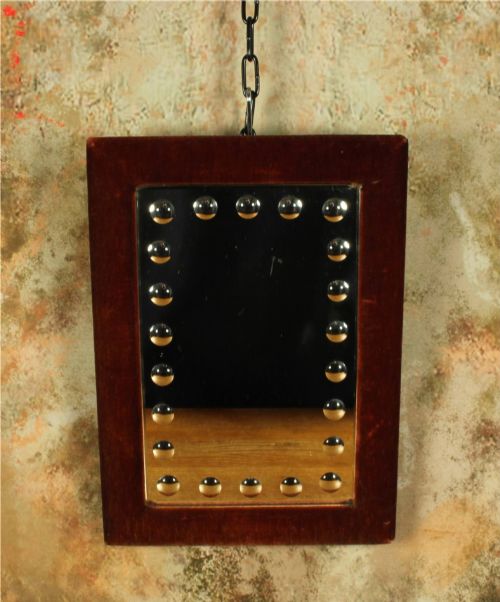 VICTORIAN SORCERER'S MIRROR ANTIQUE VELVET MULTI CONVEX WALL MIRROR - ADDITIONAL PHOTO 9