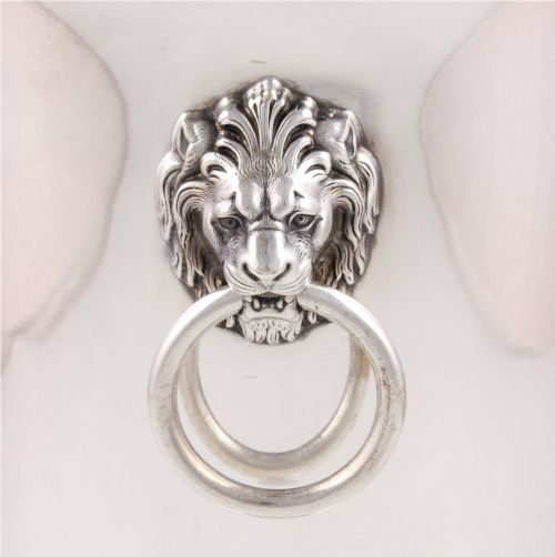 fig 2. Vintage French Silver Plate Lion Handle Wine Cooler. Champagne Bucket.