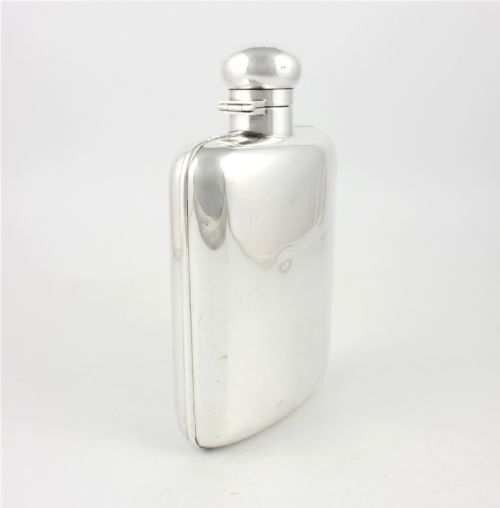ANTIQUE SILVER PLATE X LARGE LOCKING HIP SPIRIT FLASK J DIXON 1 14 PT - ADDITIONAL PHOTO 12