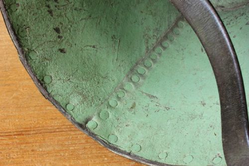 GEORGIAN LEATHER FIRE BUCKET COPPER STUDDED WASTE PAPER BASKET C1800 - ADDITIONAL PHOTO 12