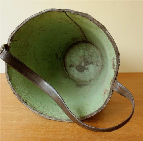GEORGIAN LEATHER FIRE BUCKET COPPER STUDDED WASTE PAPER BASKET C1800 - ADDITIONAL PHOTO 22