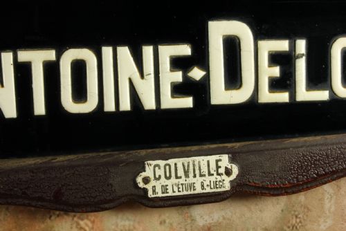 fig 2. Antique Drogueries Glass & Porcelain Shop Sign. Double Sided Drug Store.