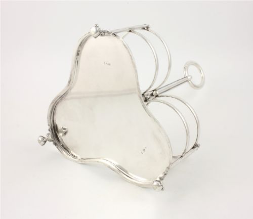 VICTORIAN SILVER PLATE THREE WINE BOTTLE HOLDER CARRIER THOMAS BRADBURY - ADDITIONAL PHOTO 11