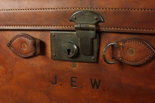 ANTIQUE LEATHER MULTI TOP HAT BOX LINCOLN BENNETT STORAGE CASE JEW - ADDITIONAL PHOTO 4