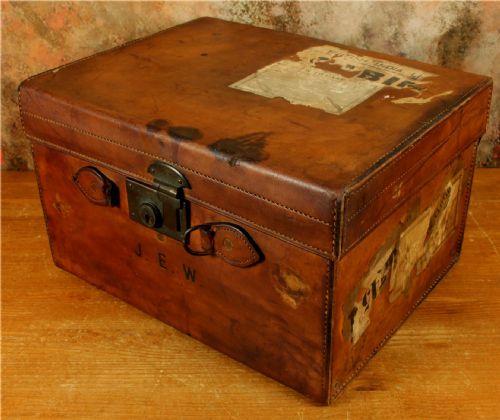 ANTIQUE LEATHER MULTI TOP HAT BOX LINCOLN BENNETT STORAGE CASE JEW - ADDITIONAL PHOTO 24