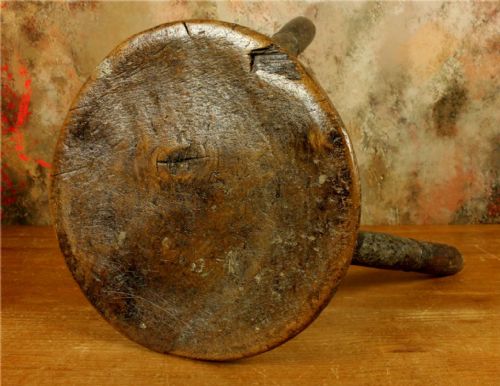 ANTIQUE WELSH MILKING STOOL CHEESE TOP COUNTRY FURNITURE - ADDITIONAL PHOTO 2