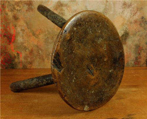 ANTIQUE WELSH MILKING STOOL CHEESE TOP COUNTRY FURNITURE - ADDITIONAL PHOTO 15