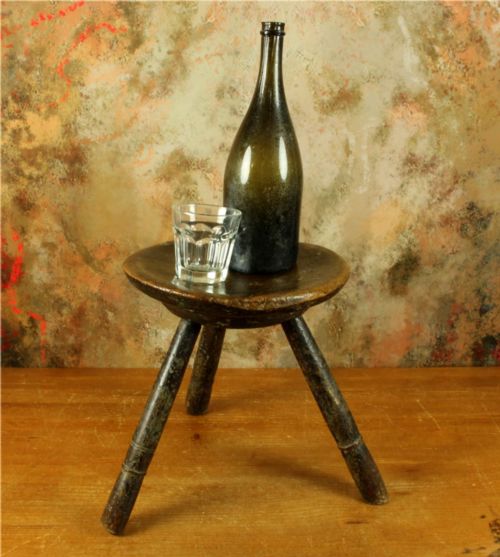 ANTIQUE WELSH MILKING STOOL CHEESE TOP COUNTRY FURNITURE - ADDITIONAL PHOTO 17