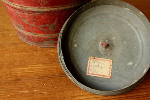 FRENCH BELGIAN SEMOIS TOBACCO JAR TOBACCONIST TABAC SHOP STORAGE TIN - ADDITIONAL PHOTO 3