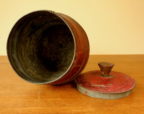 FRENCH BELGIAN SEMOIS TOBACCO JAR TOBACCONIST TABAC SHOP STORAGE TIN - ADDITIONAL PHOTO 7
