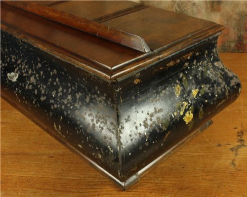 ANTIQUE COFFEE SHOP TIN VICTORIAN CAFE TOLEWARE TRIPLE COMPARTMENT BOX - ADDITIONAL PHOTO 19