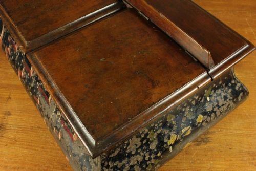 ANTIQUE COFFEE SHOP TIN VICTORIAN CAFE TOLEWARE TRIPLE COMPARTMENT BOX - ADDITIONAL PHOTO 20