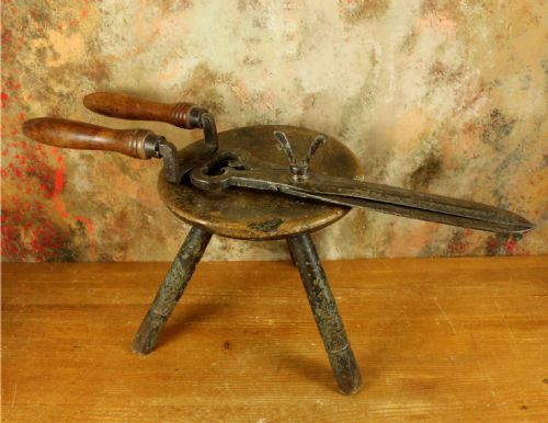 ANTIQUE LARGE PAIR GARDENING SHEARS 18TH CENTURY FRENCH GARDENER'S TOOL - ADDITIONAL PHOTO 8