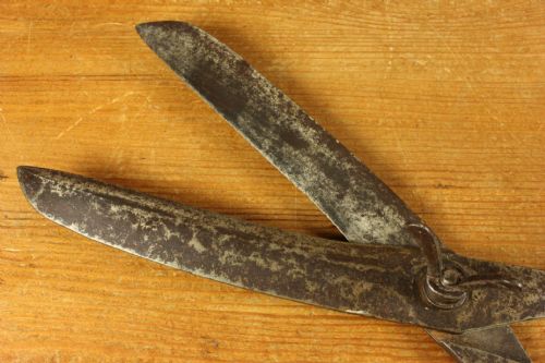 ANTIQUE LARGE PAIR GARDENING SHEARS 18TH CENTURY FRENCH GARDENER'S TOOL - ADDITIONAL PHOTO 9