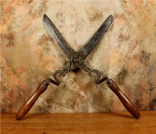 ANTIQUE LARGE PAIR GARDENING SHEARS 18TH CENTURY FRENCH GARDENER'S TOOL - ADDITIONAL PHOTO 20