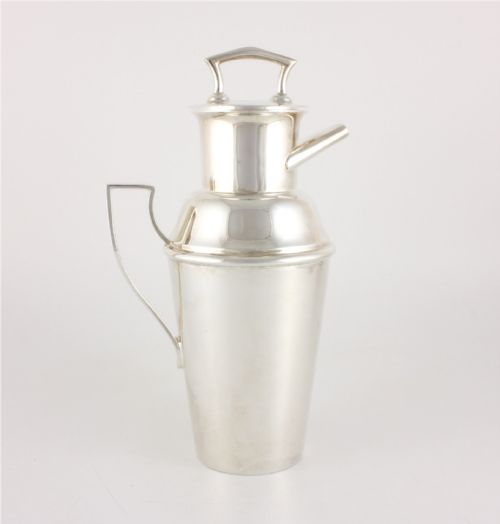ASPREY CO SILVER PLATED COCKTAIL SHAKER ART DECO MILK CHURN C1930 - ADDITIONAL PHOTO 1