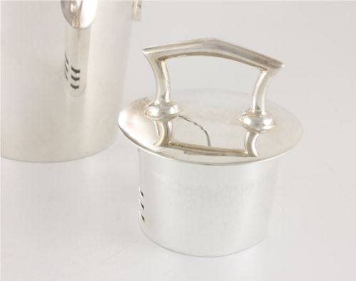 ASPREY CO SILVER PLATED COCKTAIL SHAKER ART DECO MILK CHURN C1930 - ADDITIONAL PHOTO 2