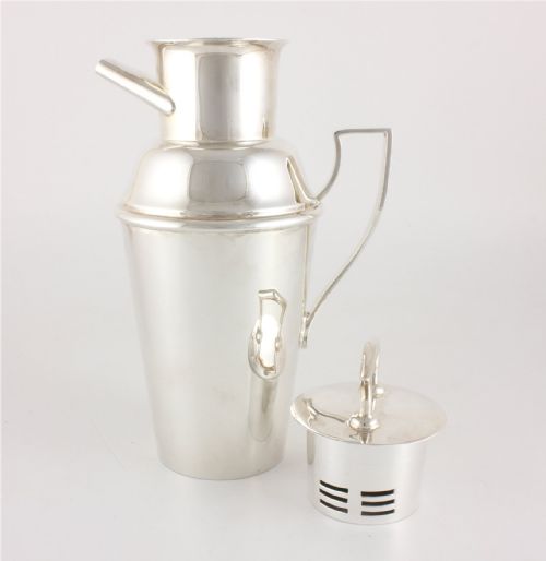 ASPREY CO SILVER PLATED COCKTAIL SHAKER ART DECO MILK CHURN C1930 - ADDITIONAL PHOTO 4
