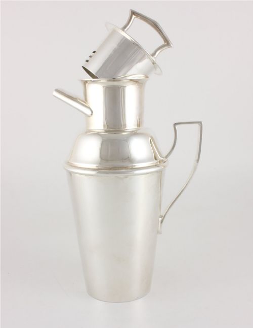 ASPREY CO SILVER PLATED COCKTAIL SHAKER ART DECO MILK CHURN C1930 - ADDITIONAL PHOTO 11