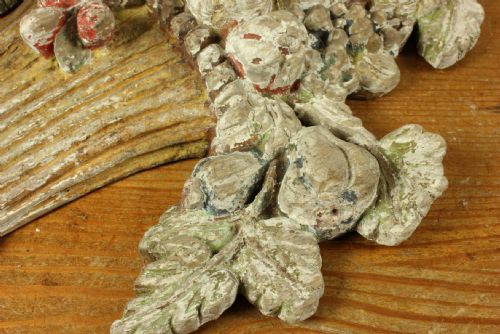 ANTIQUE FLOWER BASKET WOOD CARVING DECORATIVE FLORAL WALL RELIEF C1800 - ADDITIONAL PHOTO 9