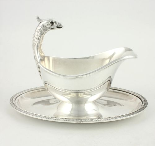 Silver Plate Christofle Gallia Eagle Sauce Boat. French Gravy Sauciere.