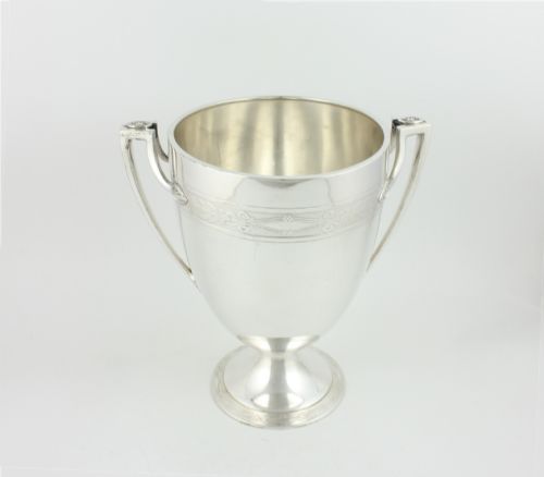Large Antique Silver Plate Christofle Trophy Wine Champagne Cooler. C1900.