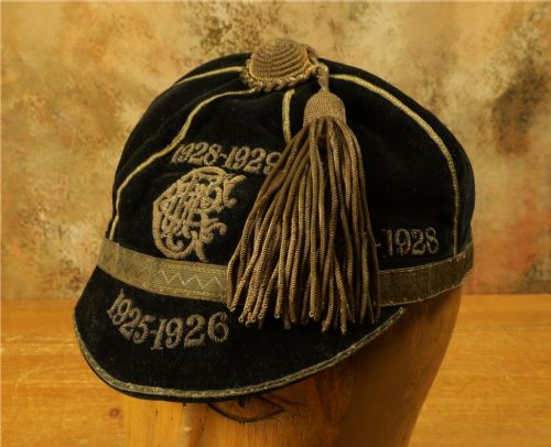 Rugby Football Club Sports Cap. Silver Braid. Rowan Glasgow 1925 - 1929.