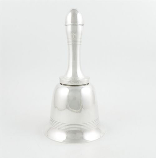Joy Bell Cocktail Shaker. Hukin Heath Novelty Silver Plate. Asprey 1937.