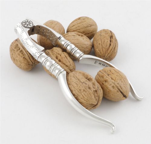 Antique Sterling Silver Nutcrackers. Nut Cracker. Bar Accessory. 1922.
