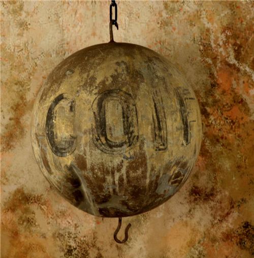 French Coiffeur Sign. Round Zinc Ball Hairdresser Trade Shop Sign 19thc.