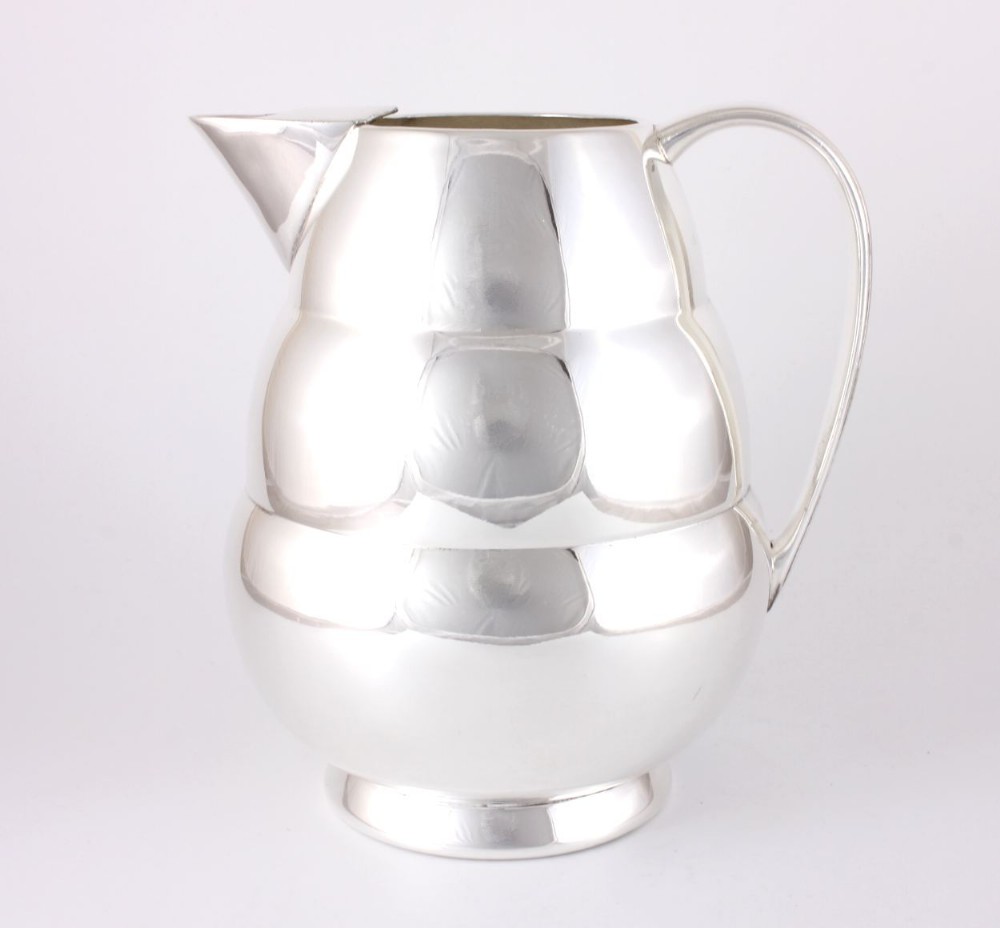 American Silver Plated Stepped Water Pitcher Jug. Meriden
