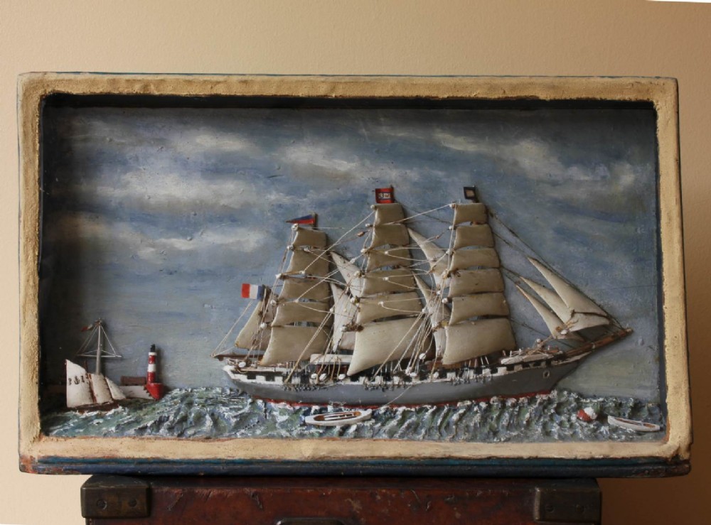 French Ship in a Box Diorama