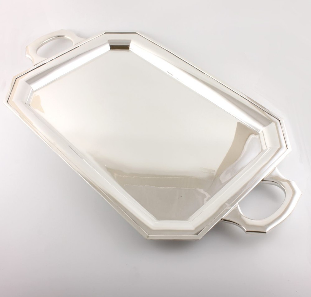 Large Art Deco Mappin & Webb Silver Plated Tray.